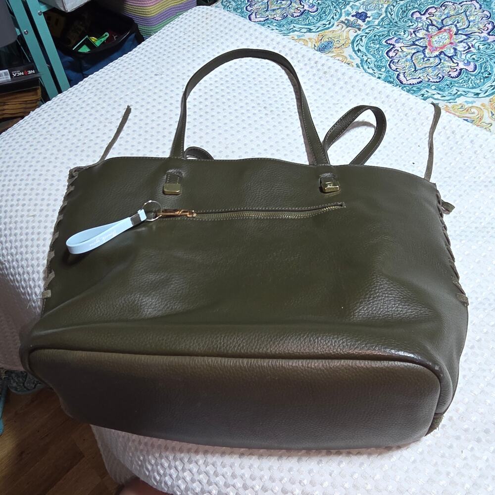 MODA LUXE XL QUEEN LEATHER & SUEDE TOTE BAG